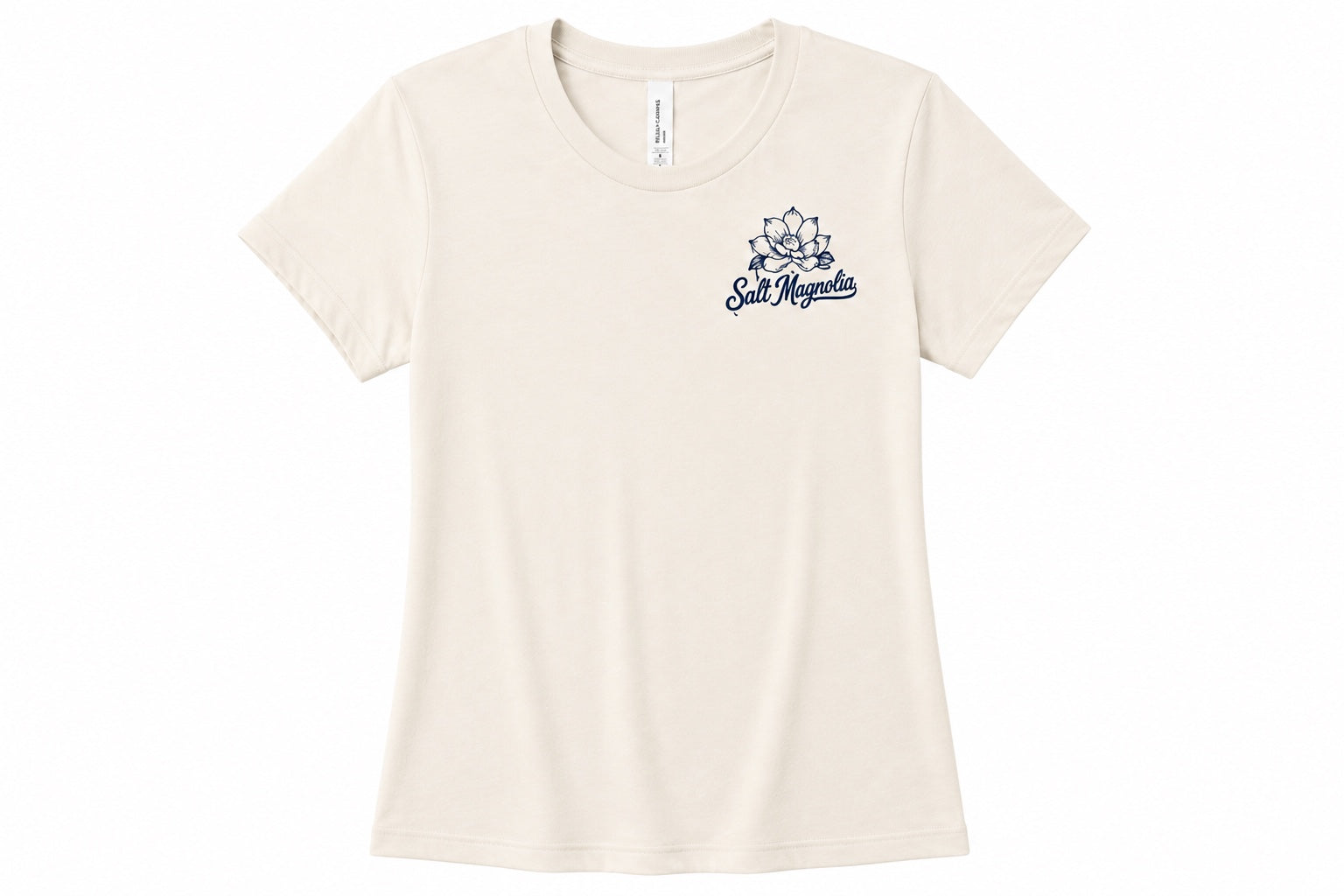 Salt Magnolia Wave Tee in Natural, front view